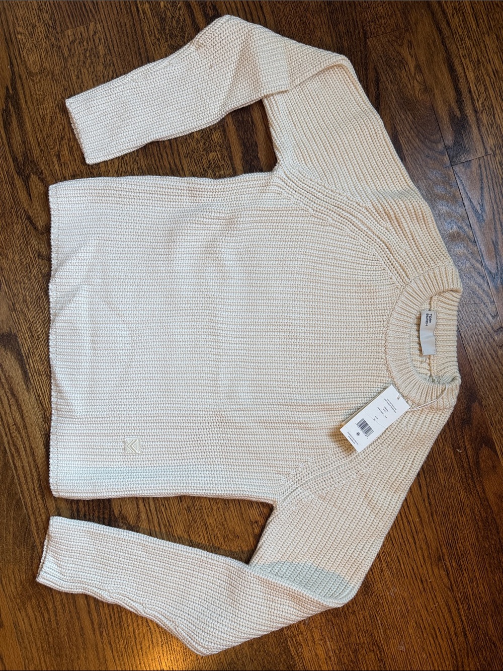 Tory Burch Cream Crewneck Knit Sweater